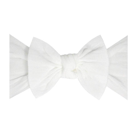 Baby Bling Bows - Baby Bling® The Original Knot soft nylon headband: White