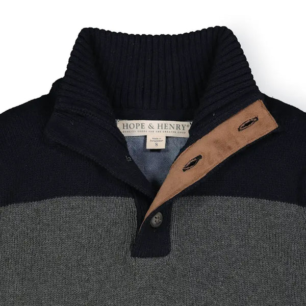 Black/Grey Contrast Sweater w/Elbow Patches