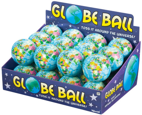 Toysmith - Globe Ball, Spongy Educational Soft Colorful Light Tactile