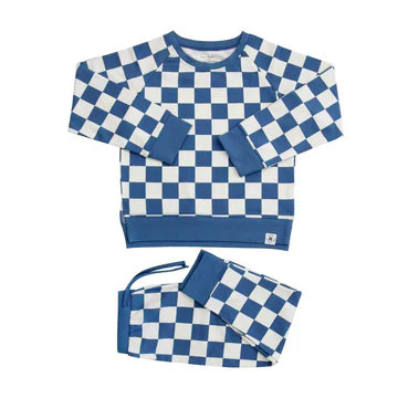 Blue Checker Moody Jogger Set