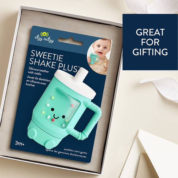 Itzy Ritzy - *NEW OPTION* Sweetie Shake Plus™ - Teething + Rattle Toy: Tumbler