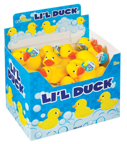 Toysmith - 3.5" Lil Yellow Duck, Display Of 24, Bath Or Pool Toy
