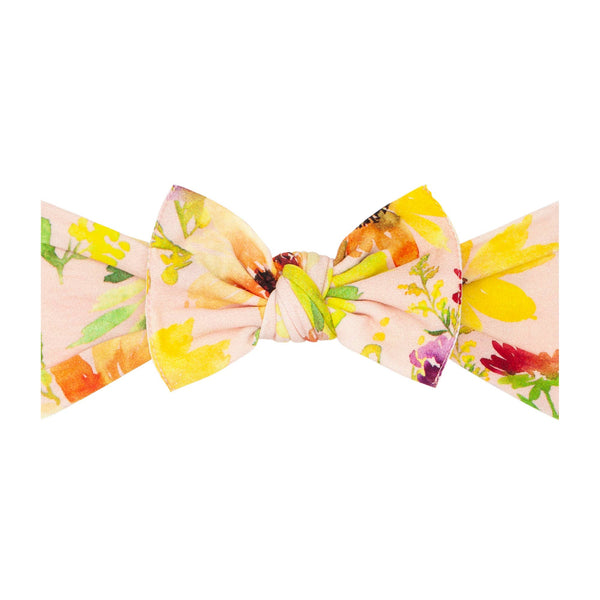 Baby Bling Bows - Baby Bling® Printed Knot soft nylon headband: Paperwhites