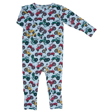 Down on the Farm (Tractors) Zip Convertible Romper