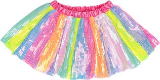Stripy Sequins Skirt
