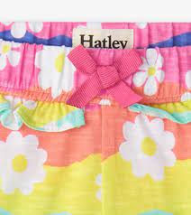 Groovy Flowers Ruffle Shorts
