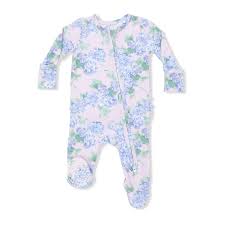 Hydrangeas 2-Way Fuffle Back Zipper Footie