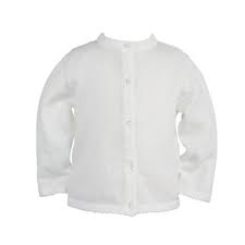 White Scallop Cardigan Sweater