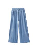 Cornflower Blue Pleated Velour Pant