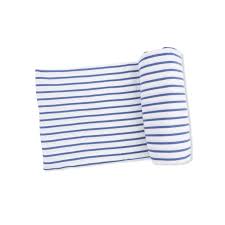 Navy & White Stripe Swaddle Blanket 45"x45"