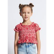 Red Smocked Top