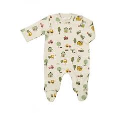 Allover Farm Print Snap Footie