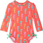 Painted Sea Horse Rashguard Swimsuit