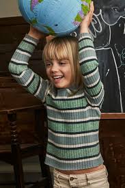 Striped Rib Turtleneck