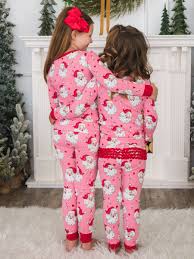 Pink Santa Joy Ruffle Pajamas