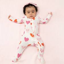 Happy Hearts Ruffle 2-way Zipper Footie