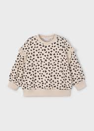 Ruffle Sleeve Leopard Sweatshirt