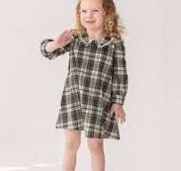 Plaid and Pine Dress-4T