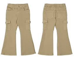 Khaki Flare Cargo Pant