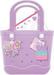 Purple Tote Bag with Charms