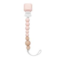 Colour Pop Silicone & Wood Pacifier Clip