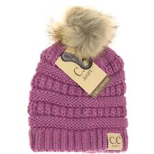 Baby Fur Pom Beanie