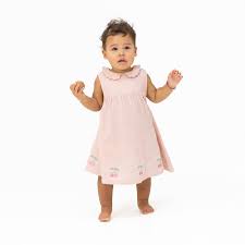 Cherry Petal Collar Muslin Dress + Bloomer