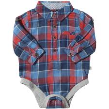 Jasper Blue Plaid Woven Onesie