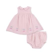 Cherry Petal Collar Muslin Dress + Bloomer