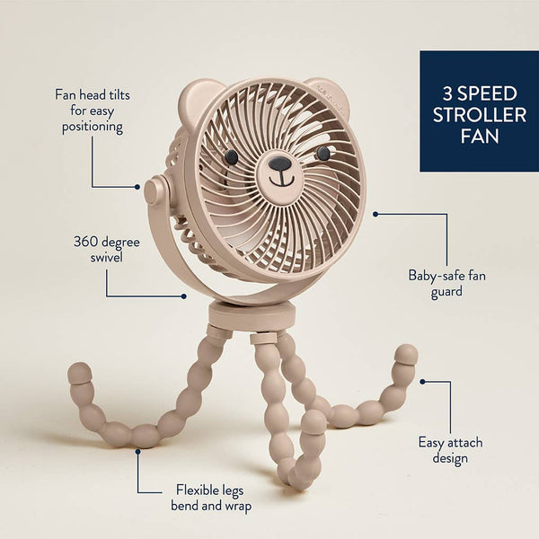 Itzy Breeze 3-Speed Stroller Fan™: Pink
