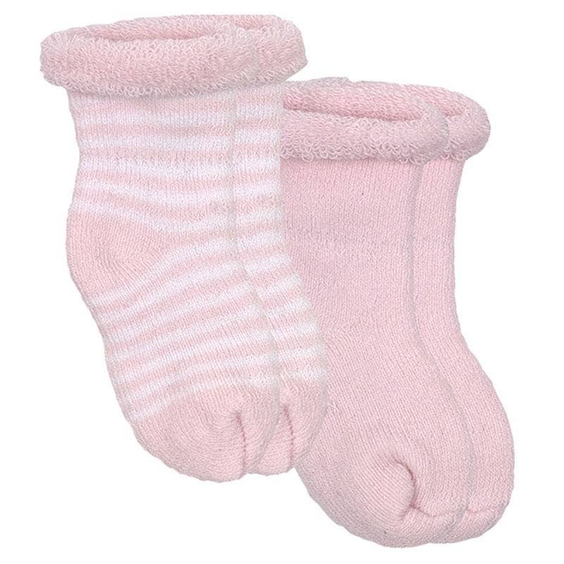 Kushies Baby - Baby Socks Terry - Pack Of 2 Pink 0-3M: 0-3M