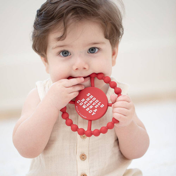 Bella Tunno - Cowboy Happy Teether: Red