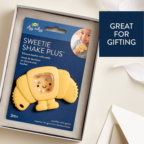 Itzy Ritzy - *NEW OPTION* Sweetie Shake Plus™ - Teething + Rattle Toy: Croissant