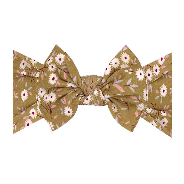 Baby Bling Bows - Baby Bling® Printed Knot soft nylon headband: Paperwhites