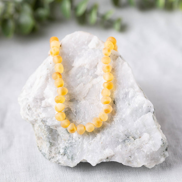 R.B. Amber Jewelry - Raw Honey Baltic Amber Necklace: Standard Hang Tag / 14-15 inches