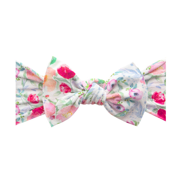 Baby Bling Bows - Baby Bling® Printed Knot soft nylon headband: Paperwhites
