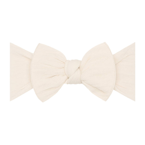 Baby Bling Bows - Baby Bling® The Original Knot soft nylon headband: Ivory