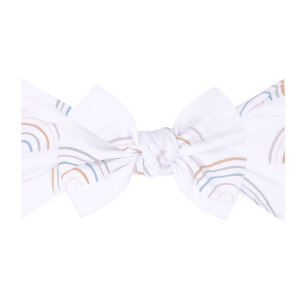 Baby Bling Bows - Baby Bling® Printed Knot soft nylon headband: Paperwhites