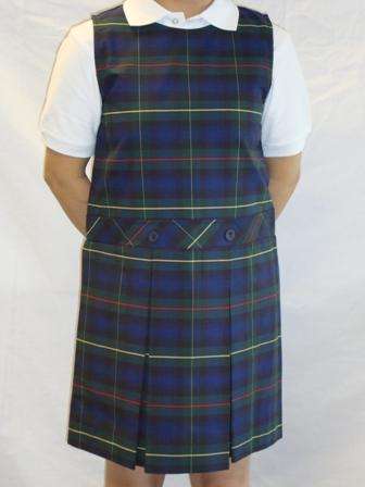 Plaid 55-Girls Drop Waist Jumper