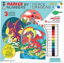 Marker by Numbers: Fierce Dragons