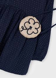 Navy w/ Gold Dot Fleece Dress w/Purse