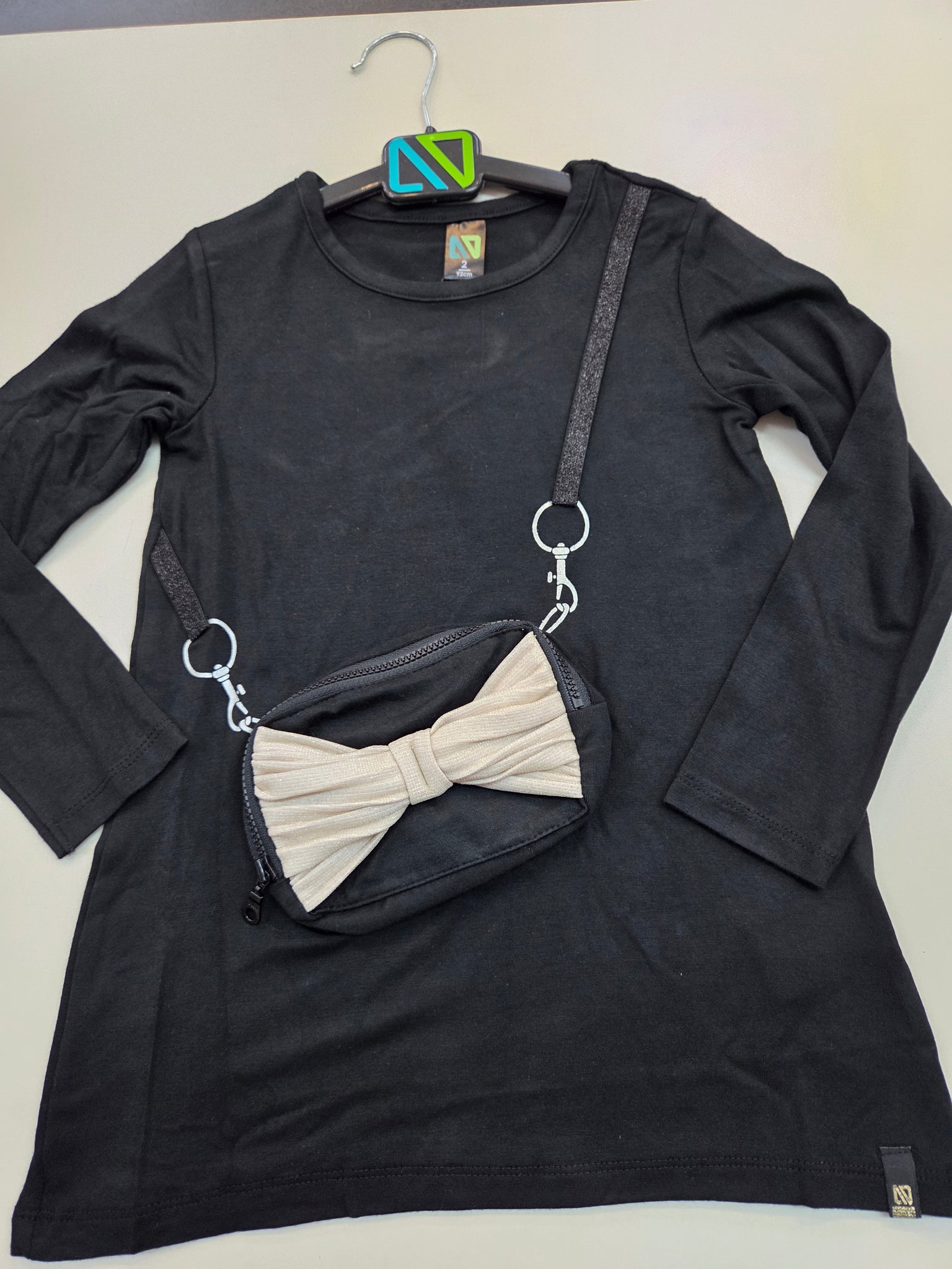 Black Tunic w/Attached Purse