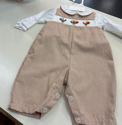 Smocked Turkey Romper