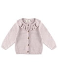 Lilac Ruffle Collar Cardigan