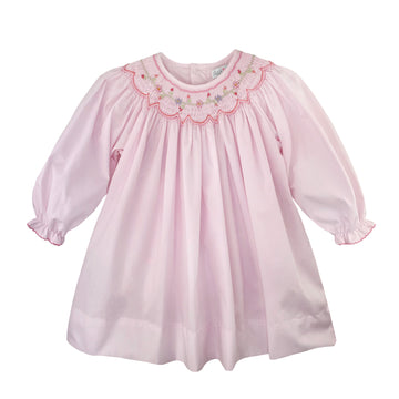 Newborn Pink Smocked Dress