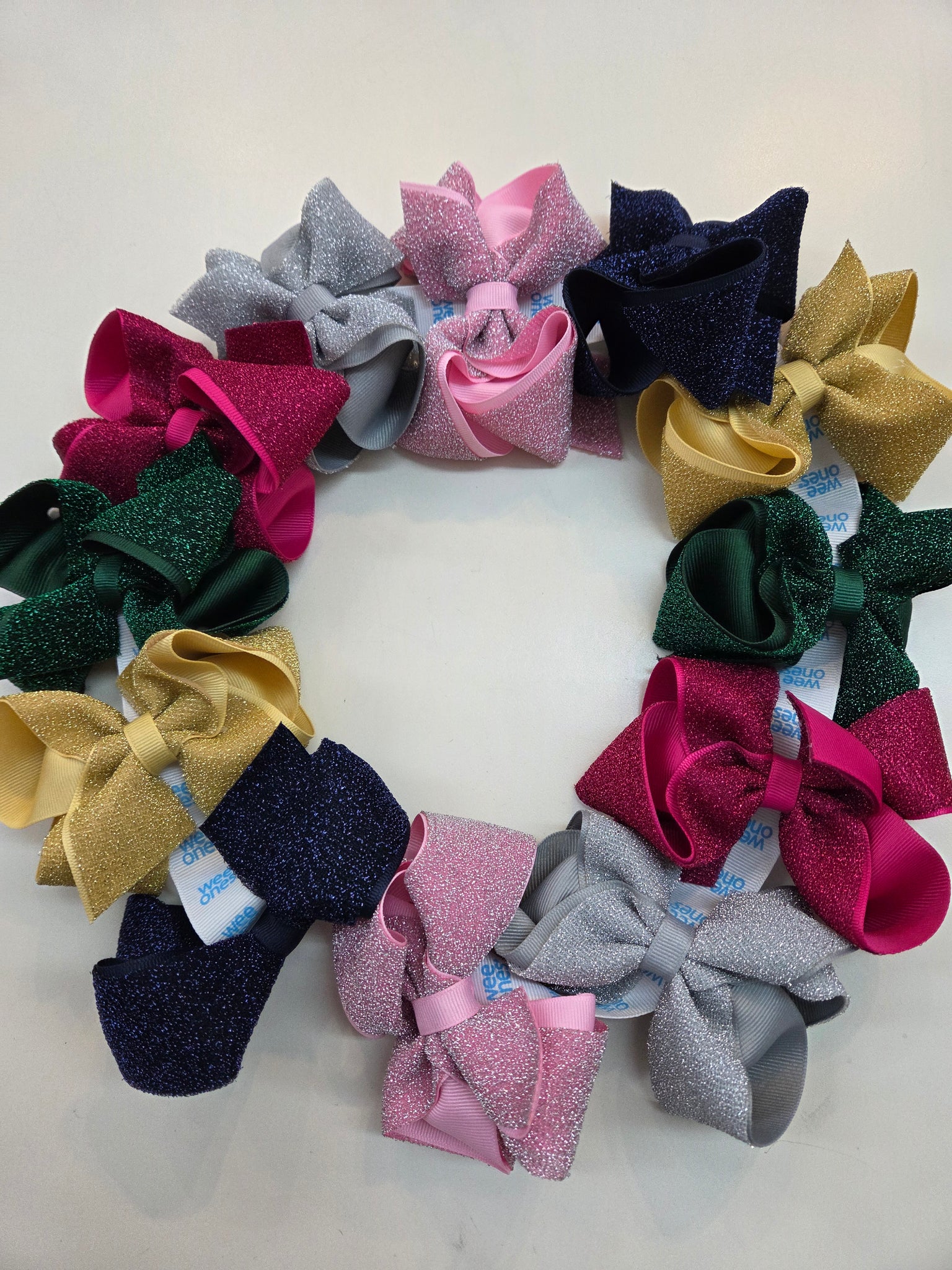 King Sparkle/Grosgrain Overlay Bow