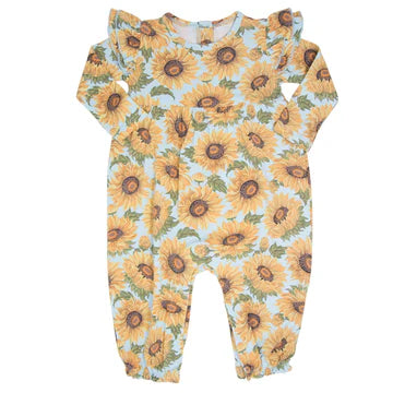 Sammie's Sunflower Flutter Sleeve Romper