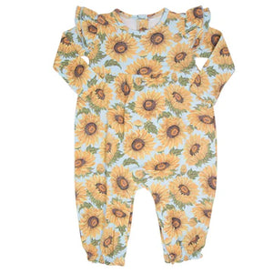 Sammie's Sunflower Flutter Sleeve Romper
