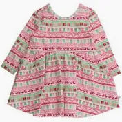 Pinkmas Fair Isle Twirl Dress
