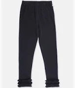 Black Ruffle Leggings